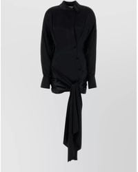 The Attico - Satin Mini Shirt Dress - Lyst