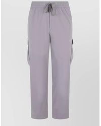 BOSS - Cargo Trousers Elastic Waist Side Pockets - Lyst