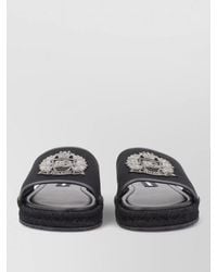 Dolce & Gabbana - Logo Espadrille Sandal Textile Braided Sole - Lyst