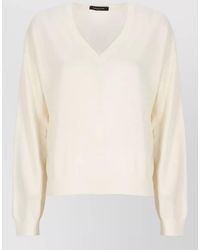Fabiana Filippi - Ribbed V-Neck Jumper - Lyst