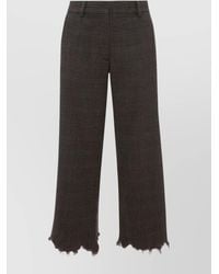 JW Anderson - Wool Checked Distressed Straight-Leg Trousers - Lyst