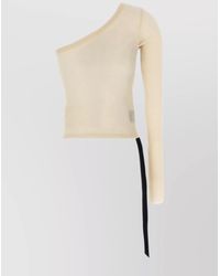 Rick Owens - 'Ziggy' One-Shoulder Fitted Top With Asymmetric Hem - Lyst