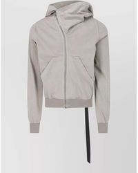 Rick Owens - Hooded Sweatshirt Jacket Adjustable Hem Pockets - Lyst