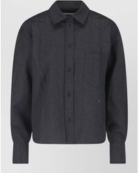 Victoria Beckham - Collared Neck Jacket Chest Pocket Long Sleeves - Lyst