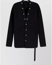 Rick Owens - Cotton V-Neck Shirt Jacket - Lyst