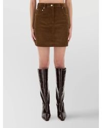 Moschino - Corduroy Fitted Skirt - Lyst
