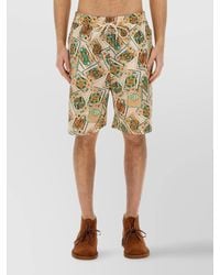 Drole de Monsieur - Knee-Length Printed Shorts Side Pockets - Lyst