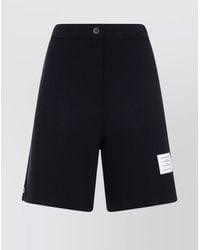 Thom Browne - Virgin Wool High-Rise Knee-Length Shorts - Lyst