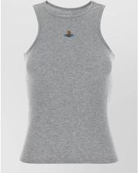 Vivienne Westwood - Stretch Cotton Ribbed 90S Tank Top - Lyst