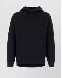 C.P. Company - Cotton Hoodie With Front Pocket And Ribbed Cuffs - Lyst