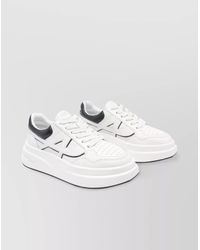 Ash - Low Top Leather Sneakers With Platform Sole - Lyst