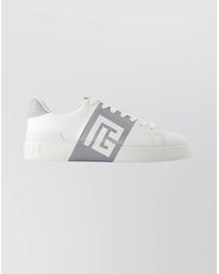 Balmain - Calfskin Leather Low-Top Sneakers - Lyst