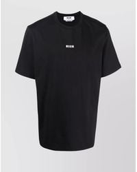 MSGM - Cotton Logo-Print T-Shirt - Lyst