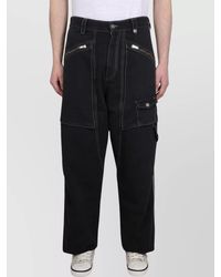 Isabel Marant - Denim Trousers With Belt Loops And Cargo Pockets - Lyst