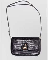 Patou - Calf Leather Lock Classic Shoulder Bag - Lyst