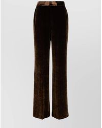 Etro - Velvet Wide-Leg Trousers - Lyst