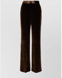 Etro - Velvet Wide-Leg Trousers - Lyst