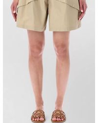 Loewe - Relaxed Mid Rise Cotton Panel Shorts - Lyst