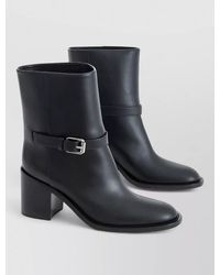 Burberry - Leather Mid-Calf Boots - Lyst