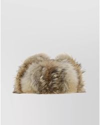 Prada - Adjustable Hat With Fur Accents - Lyst