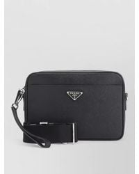 Prada - Bandoliera Leather Shoulder Crossbody Bag - Lyst