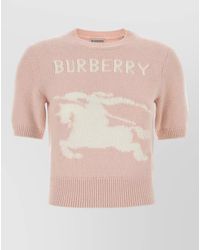 Burberry - Cashmere Wool Short-Sleeve Crew-Neck Jumper - Lyst