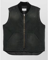 Maison Margiela - Cotton Paint-Splatter Sleeveless Workwear Vest - Lyst