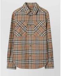 Burberry - Linen Cotton Classic Collar Shirt - Lyst