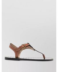Isabel Marant - Studded Leather Flat Sandals - Lyst