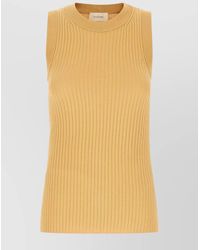 Sportmax - Ribbed Cotton Crew-Neck Top - Lyst