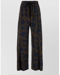 Loewe - Silk Printed Wide-Leg Pants - Lyst