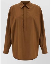 ARMARIUM - Candela Blouse Straight Cut Collar Buttoned Cuffs - Lyst