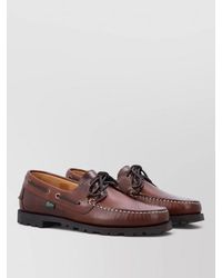 Paraboot - Malo Leather Moccasin Style Boat Shoes - Lyst