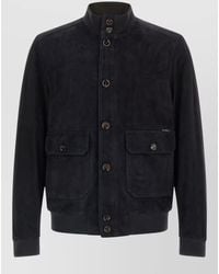 Moorer - Carlos Bomber Jacket Front Pockets Ribbed Cuffs - Lyst