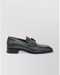 Christian Louboutin - Leather Loafer With Buckle Detail And Round Toe - Lyst