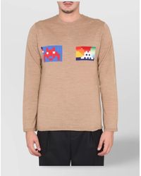 Comme des Garçons - Crew Neck Wool Jersey Sweater Graphic Design - Lyst