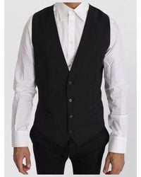 Dolce & Gabbana - Wool V-Neck Waistcoat - Lyst