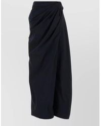 JW Anderson - Cotton Draped Asymmetric Wide-Leg Trousers - Lyst