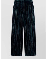 Emporio Armani - Velvet Wide Leg Trousers - Lyst