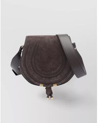 Chloé - Saddle Shape Shoulder Bag With Suede Finish - Lyst