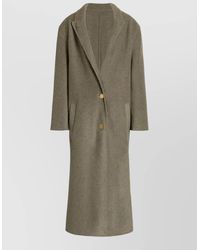 Alberta Ferretti - Cashmere Wool Silk Long Coat - Lyst