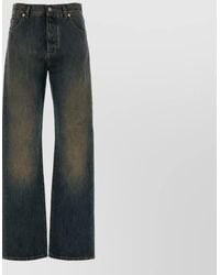 Fendi - Denim Straight-Leg Long Jeans - Lyst