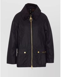 Barbour - Long Sleeve Wax Jacket And Pockets - Lyst