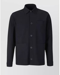 Herno - Point Collar Jacket With Three Patch Pockets - Lyst