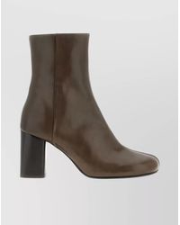 Lemaire - Ankle Boots With Block Heel And Round Toe - Lyst