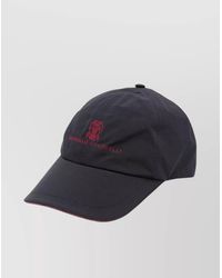 Brunello Cucinelli - Branded Curved Brim Baseball Cap - Lyst