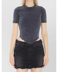 Balenciaga - Fitted Corset Style T-Shirt - Lyst