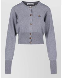 Vivienne Westwood - Cashmere-Blend Cropped Crewneck Cardigan - Lyst