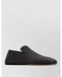 Bottega Veneta - Palazzo Leather Loafers Round Toe Flat - Lyst