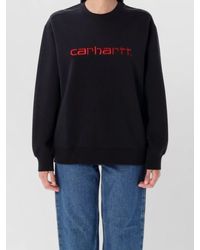 Carhartt - Crew Neck Cotton Blend Sweatshirt - Lyst